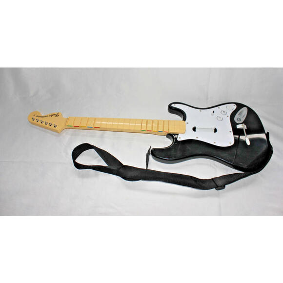 Wii Rock Band Harmonix Guitar Controller Fender Stratocaster (No Dongle) w/Strap - Picture 14 of 15